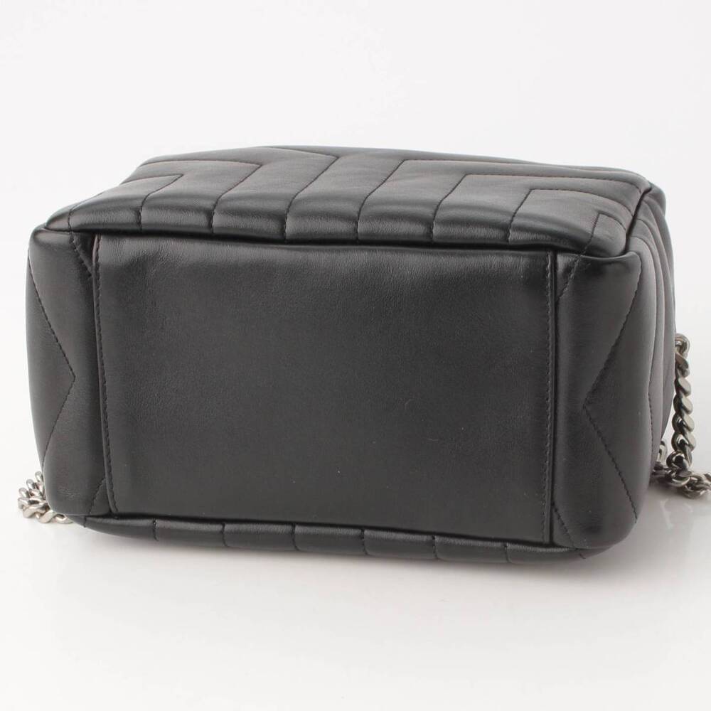 Saint Laurent Loulou Leather Bowling Shoulder Bag Black - Picture 4 of 9